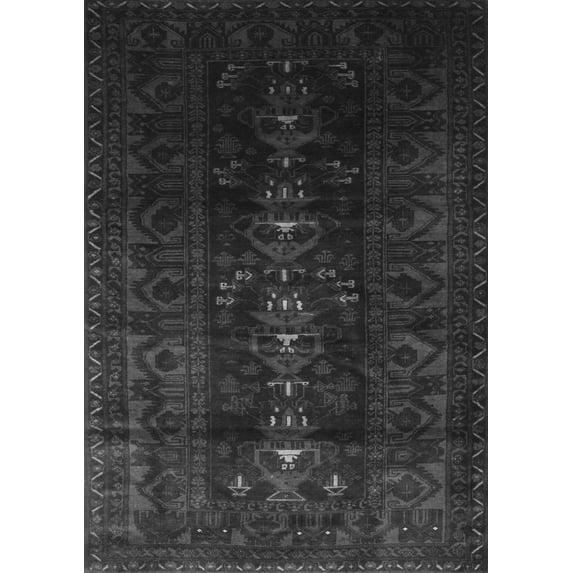 Ahgly Company Indoor Rectangle Persian Gray Traditional Area Rugs, 7' x 9'