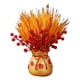 thumbnail image 2 of Jarrón de trigo seco con forma de bolsa, frutos rojos, arreglos florales de mesa, decoración floral Dorado, 2 of 9