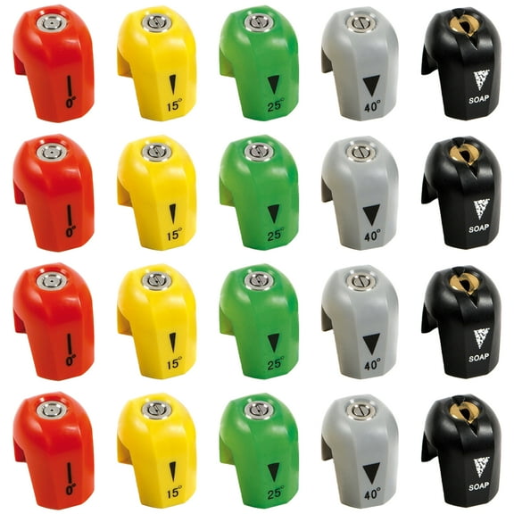 Sun Joe 4 Pack Electric Pressure Washer Quick-Connect Spray 5-Tip Set, 2030 PSI