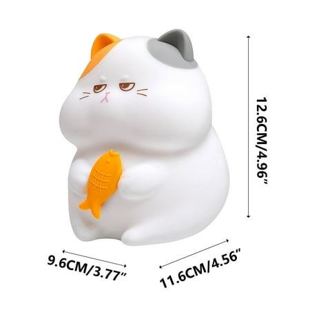 

EUDIDV Pet Feeding Tools Night Light LED For Kids Silica Gel Cute Cats Infant Room Night Light Notebook Gift Multicolor Ideal For Women Infants Children Adolescents Creature Care Feeder