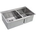 thumbnail image 3 of Ancona Évier Double sous-Mount 60/40 avec Rebord et Séparateur Intelligent, 3 of 7