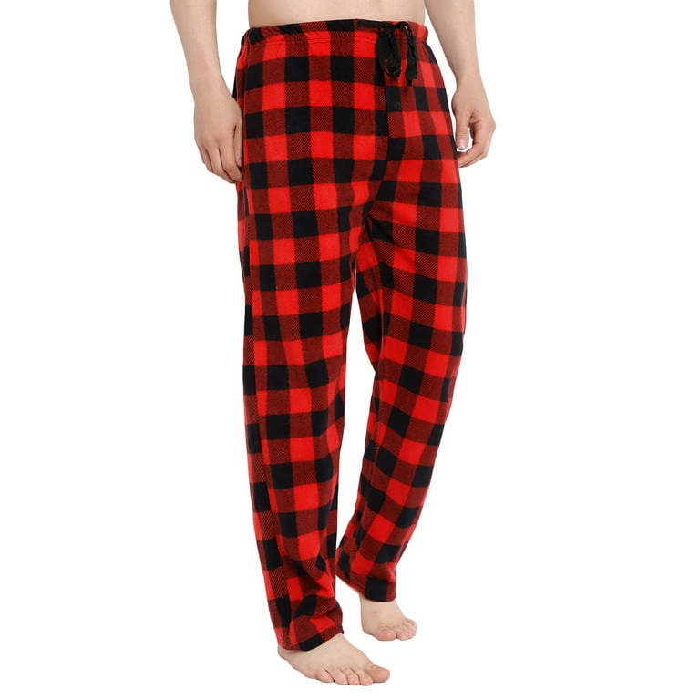 Jo & Bette Women's Fleece Pajama Pants with Pockets, Plaid Sleep Pants, 2  Pairs 
