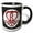 Black/White, variant on 3drose, Monogram Initial R Red Heart Flourish, 15oz Two-tone Red Mug