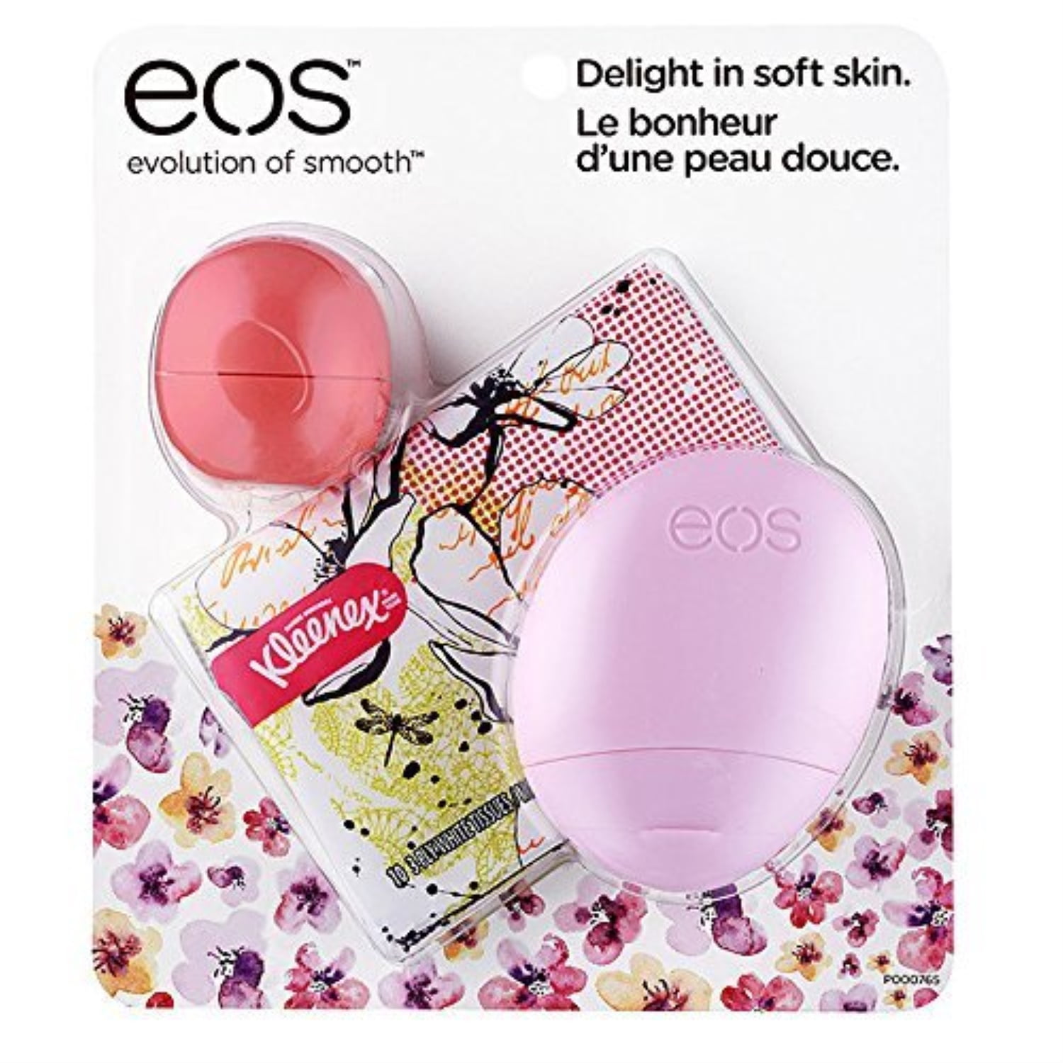eos evolution of smooth limited edition floral lip balm, lotion and