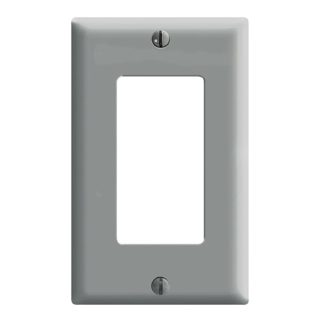 Plato de pared Leviton Decora gris de plástico termoendurecido, 1 unidad