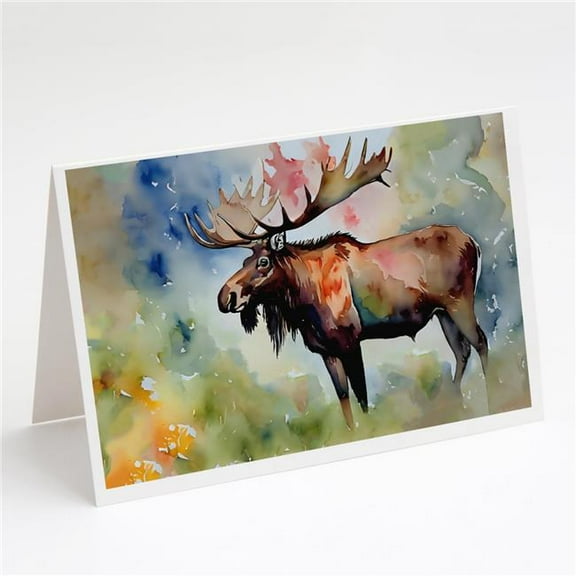 0.01 x 5 x 7 in. Moose Greeting Cards - Pack of 8