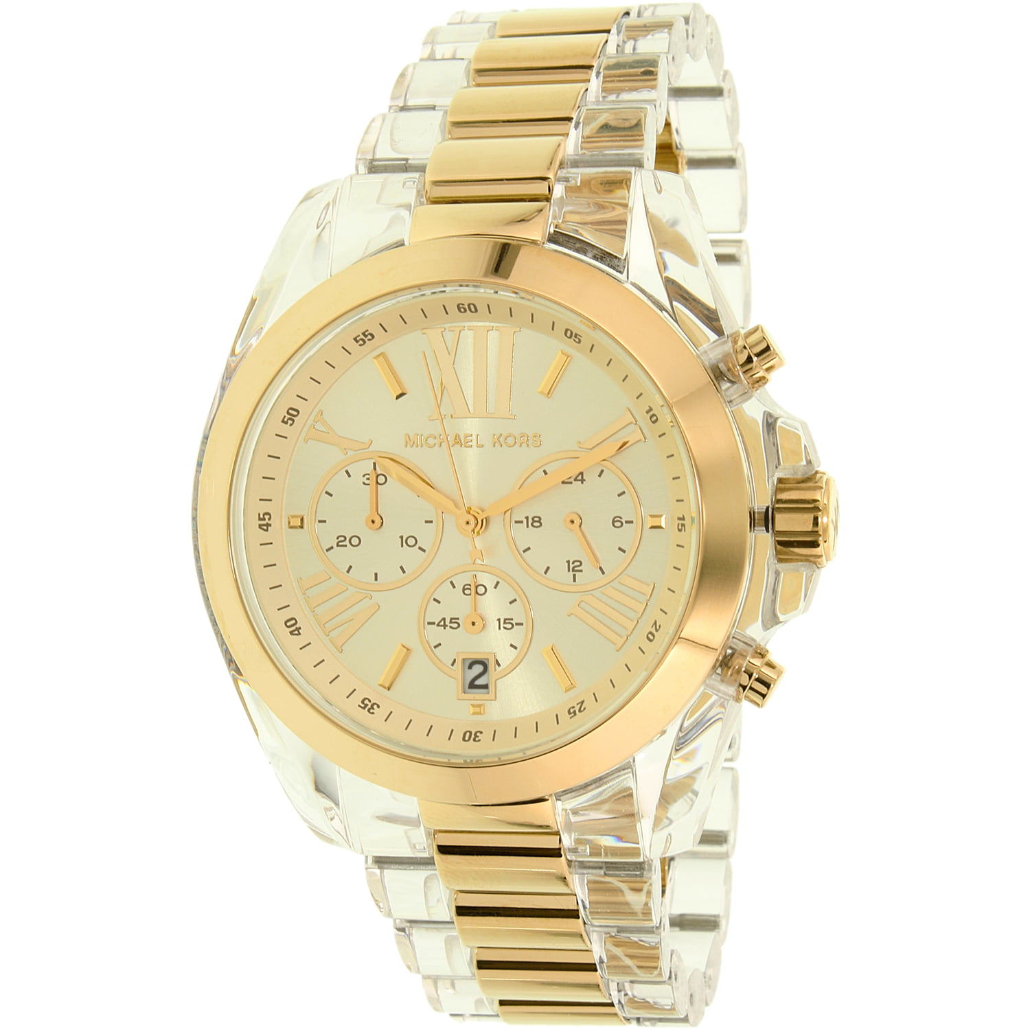 Michael Kors Women's Bradshaw MK6319 Gold Plastic Quartz Watch ...