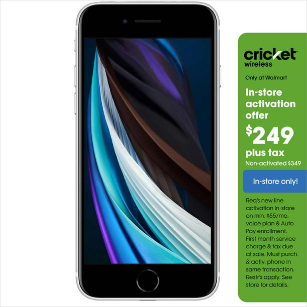 Cricket Apple iPhone SE (2020) w/ 64 GB, White - Walmart ...