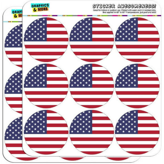 The United States National Country Flag 18 2" Planner Calendar Scrapbooking Crafting Stickers