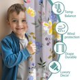 thumbnail image 3 of Blackout Kids Curtains,Pioneer Flower Floral Print Pattern Childrens Insulated Curtains Set Of 2,Bedroom Essentials,Toddler Room Decor 42"x63", 3 of 5