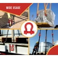 thumbnail image 6 of 2 Pack 3/4" Anchor Shackle Forged Carbon Steel w/Safety Screw Pin Load Limit 9,500 lbs, Double Rust Protection Heavy Duty D Ring Bolt Type Shackle for Towing, Rigging, Vehicle Recovery, 6 of 9