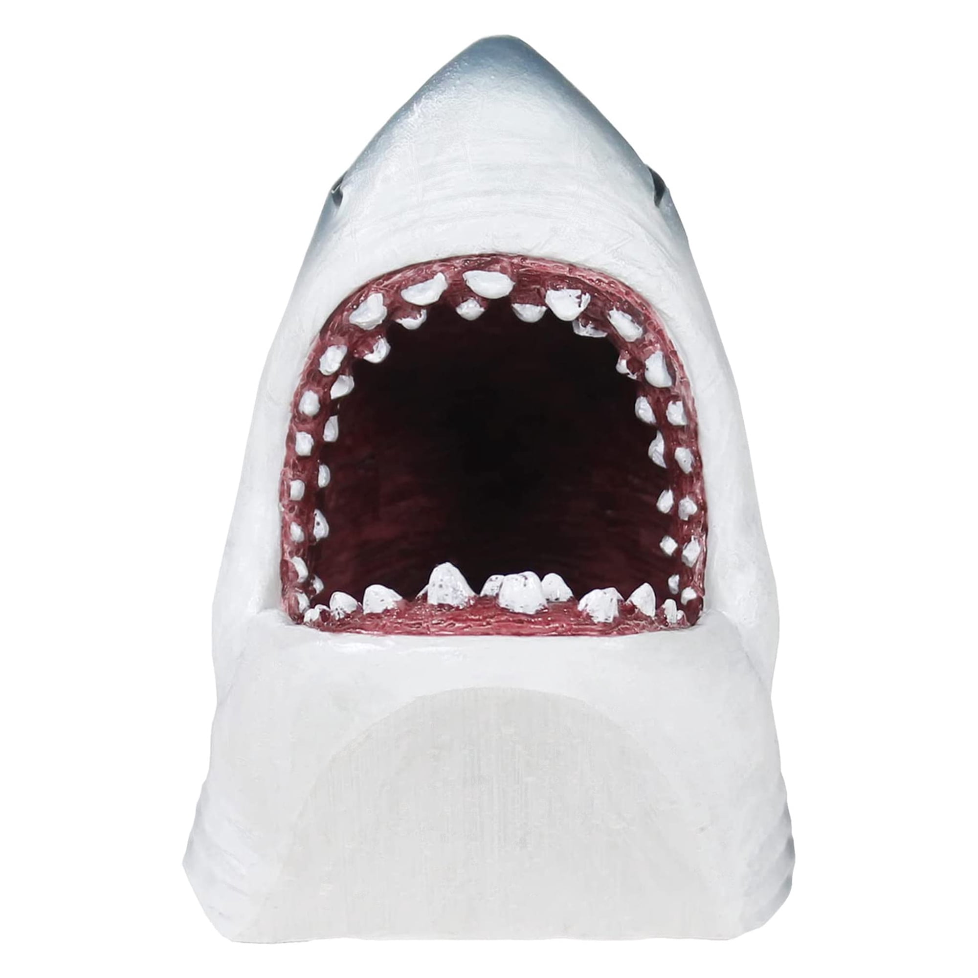 Penn-Plax Jaws Aquarium Fish Tank Decoration – Gray Shark Swim-Through – Small Resin