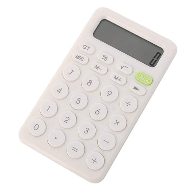 HLONK Student Calculator 8 Digits Professional Candy Color Small Portable Battery Operated LCD Display Student Calculator Office Supplies