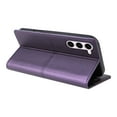 thumbnail image 4 of For Samsung Galaxy S22 Flip Wallet Case,[RFID Blocking]PU Leather Magnetic Folio Cover,With Card Slots,Flip Folding Kickstand,Shockproof TPU Anti-fall Rugged Phone Case Cover,Purple, 4 of 9