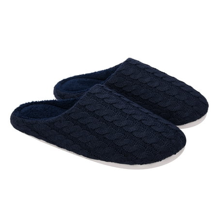 

Men s Memory Foam Slippers Comfort Knitted Non-Slip House Shoes Indoor & Outdoor Mens Winter Sweater Knitted Slippers