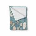 thumbnail image 2 of Snail Soft Flannel Fleece Throw Blanket, Various Aquatic Seashells Soft Toned Underwater Pearl Coastal Setting, Cozy Plush for Indoor and Outdoor Use, 70" x 90", Cadet Blue Pale Brown, by Ambesonne, 2 of 6