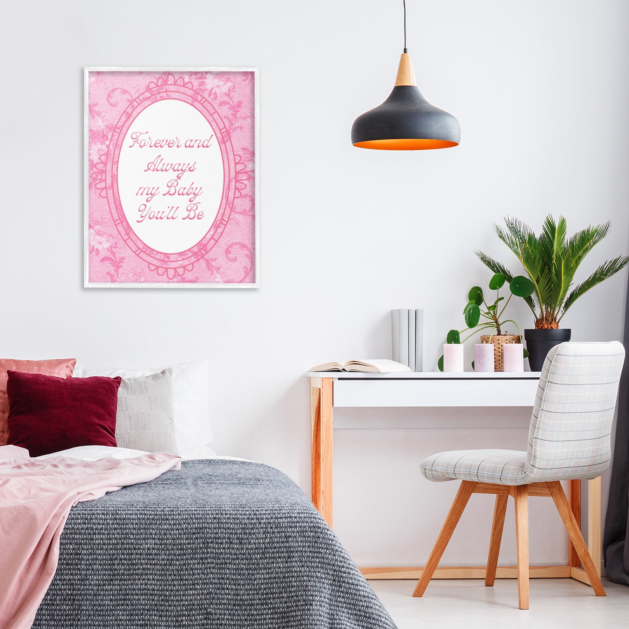 Stupell Industries Forever & Always My Baby White Framed Giclee Art, design by Lil' Rue