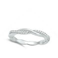 thumbnail image 4 of Clear Cubic Zirconia Elegant Twist Braid Ring .925 Sterling Silver Band White Jewelry Female Size 10, 4 of 4