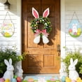 thumbnail image 6 of SCNOR Bunny Ear Easter Wreath, Flocked Bunny Wreath with Pastel Eggs & Flowers for Front Door, Indoor Outdoor Spring Home Decor, 6 of 6