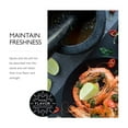 thumbnail image 4 of Cole & Mason Black Mortar & Pestle - Gifts for Cooks - Culinary Chef Gifts - Unpolished Stone Mortar & Pestle for Kitchen - Large Grinding Bowl for Herbs & Spices - 5.5", 8 lb, 4 of 8