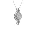thumbnail image 3 of Araiya Fine Jewelry Sterling Silver Round-shape Diamond Cluster Pendant with Silver Cable Chain Nacklace (1/5 cttw, I-J Color, I2-I3 Clarity) 18", 3 of 7
