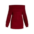 thumbnail image 5 of Time and Tru Women's and Women's Plus Off Shoulder Sweater, Sizes XS-4X, 5 of 5
