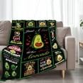 thumbnail image 3 of Cute Avocado Throw Blanket Just A Girl Who Loves Avocado Ultra Soft Cozy Plush Warm Fuzzy Lightweight Cartoon Avocado Gifts Fleece Blanket for Couch Bed Chair Living Room Decor 50''''X60'''', 3 of 6