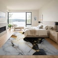 thumbnail image 3 of ODIKA 9'x12' Washable Area Rug Low Pile, Flatwoven, Abstract Splash Tan Contemporary Bold Motifs Cream Grey Yellow for Great Room, Indoor Concept, Large Living, 3 of 7