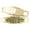 White | Laser Engraving, variant on MedicEngraved Yellow Gold Stainless Steel Custom Medical Alert Bracelet - 4mm Paperclip Link