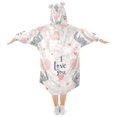 thumbnail image 2 of FORMRS Wearable Blanket Hoodie with Sleeves for Kids Cozy Flannel Sweatshirt, Cute Elephant, 2 of 7
