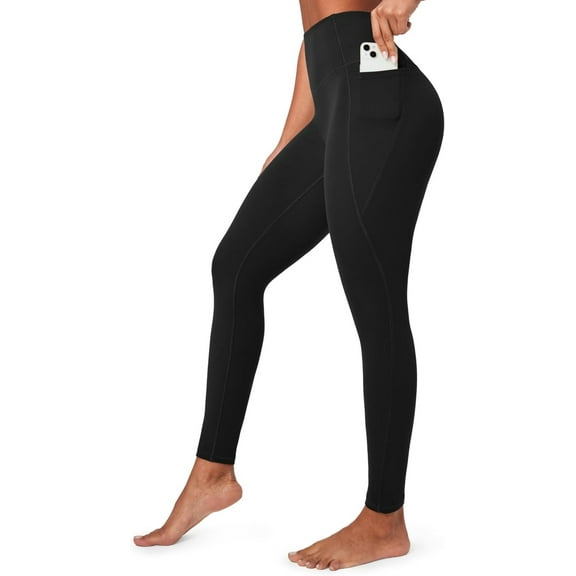 ZENFLEX Compression Leggings with Pockets for Women Tummy Control Leggings No Front Seam Workout High Waisted Yoga Pants Gym