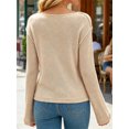 thumbnail image 4 of Long Sleeve Women's Casual Tulle Top Blouse Lightweight Knit Pullover Sweater, 4 of 5
