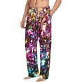 thumbnail image 6 of Naloa Color Shiny Pajama Pants Men, PJ Bottoms, Sleep & Lounge Pants-Large, 6 of 6