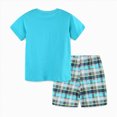 thumbnail image 4 of HCNTES Toddler Boy Summer Clothing Set Outfits Kids Boys Cotton Short Sleeve Shirt Shorts Set 2-pieces Boys Summer Outfits, 4 of 7