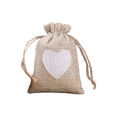 thumbnail image 1 of Advancent Bolsa de arpillera con cordón para regalo, pequeño organizador, pendientes, joyería, colgantes, pulsera, almacenamiento, soporte Almacenamiento y organización del hogar Gris, 1 of 6