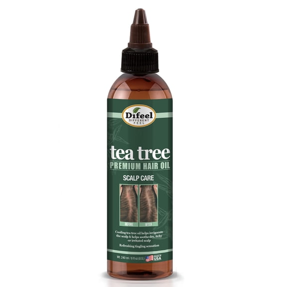 Difeel Scalp Care Premium Natural Hair Oil - Tea Tree Oil 8 oz.