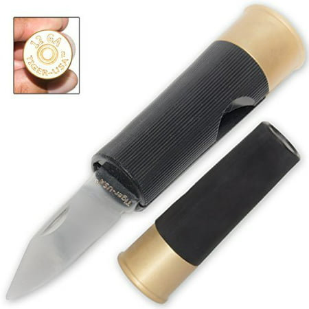Shotgun Shell Pocket Knife 2.5 Inches (Black) (Best Goose Shotgun Shells)