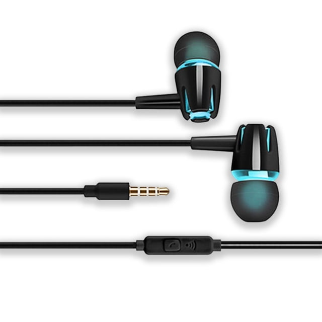 Injueey Auriculares con cable In-Ear Sport Walking Music Play Auriculares para videojuegos Auriculares de bolsillo para teléfono móvil con Cables de audio/vídeo
