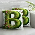 thumbnail image 3 of Leisuo Decorative Flower Pillow Case Rustic Farmhouse Boho Home Decor Petal Monogram Pillow Case English Alphabet Letter Throw Pillow Cover for Sofa Couch Indoor Outdoor, 3 of 5
