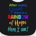 thumbnail image 4 of Inktastic After Every Storm, There is a Rainbow of Hope Here I Am Boys or Girls Baby Bib, 4 of 4