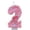 Number 2, variant on Pink Number Candle, Cute Heart Design for Birthday Party Celebration, Creative Cartoon Cake Topper, Romantic Anniversary Supplies, Number 2