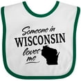 thumbnail image 3 of Inktastic Someone in Wisconsin Loves Me Boys or Girls Baby Bib, 3 of 4