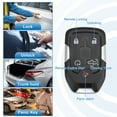 thumbnail image 3 of Unique Bargains 5 Button Car Keyless Entry Remote Control Smart Fob HYQ1EA for GMC Acadia 2017-2020 433MHz 46 Chip, 3 of 7