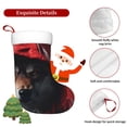 thumbnail image 5 of Yiaed Mysterious Hooded Wolf Print Christmas Stockings, Christmas Stockings Hanging Ornaments, Christmas Stockings for Family Christmas Holiday Decorations, 5 of 7