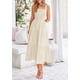 thumbnail image 3 of Vestido PRETTYGARDEN para mujer, a media pierna, para verano, color albaricoque, talla XXL, 3 of 9