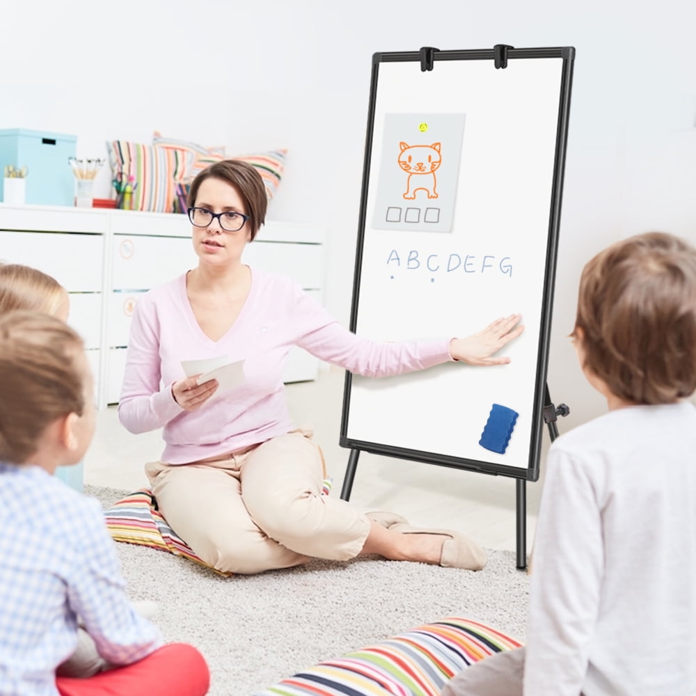 Easel Whiteboard - Maxtek Magnetic Portable Dry Erase Board 36 x 24, Tripod Height Adjustable, Flipchart Easel Stand White Board for Office or Teaching at Home & Classroom(Black)