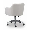thumbnail image 4 of Linon Chaise de Bureau Rembourrée en Sherpa avec Roulettes, Base en Acier Colton, Naturel, 4 of 13