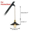 thumbnail image 3 of KAYYELAMP 3-Pack Slope Position Roof Track Light H-Type E26 Brass Base Dia 8.6" Black Shade 3.2 Ft Cord Vintage Pendant Lighting for Kitchen Bar Dining Room(No Bulb, Track), 3 of 7