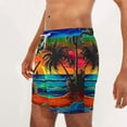 thumbnail image 6 of Xysaqa Big & Tall Board Shorts for Men Swim Trunks Summer Lightweight Hawaiian Beach Shorts Swimsuit Palm Tree Print Holiday Party Swimming Shorts Bathing Suits 3X 4X 5X Clearance, 6 of 6