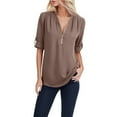 thumbnail image 1 of Kcodviy Chemise Boutonnée pour Femmes, Manches Longues, Grande Taille, 1 of 7